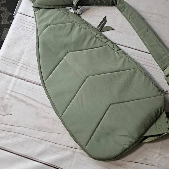 Vera Bradley Quilted Sling Bag in Olive Green - Picture 8 of 11